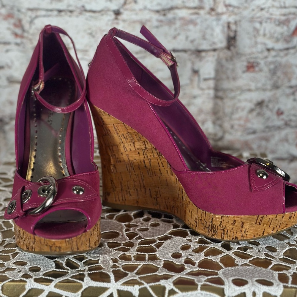 BCBGirls Peep-Toe Wedges